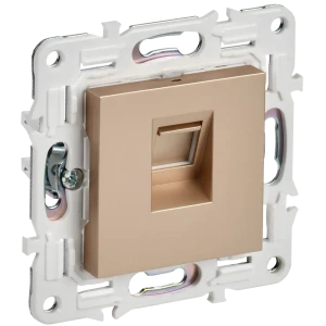 91924807 Розетка компьютерная встраиваемая Iek Skandy SK-K10-2-K98 RJ45 Cat 6 цвет песочный STLM-1485766