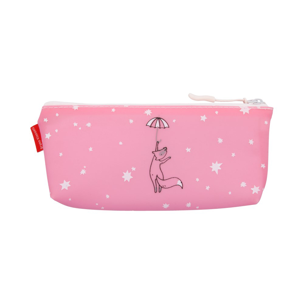 14-012/07 Пенал на молнии силиконовый 20 x 9 x 3.5 см "Веселый лис" Bruno Visconti 