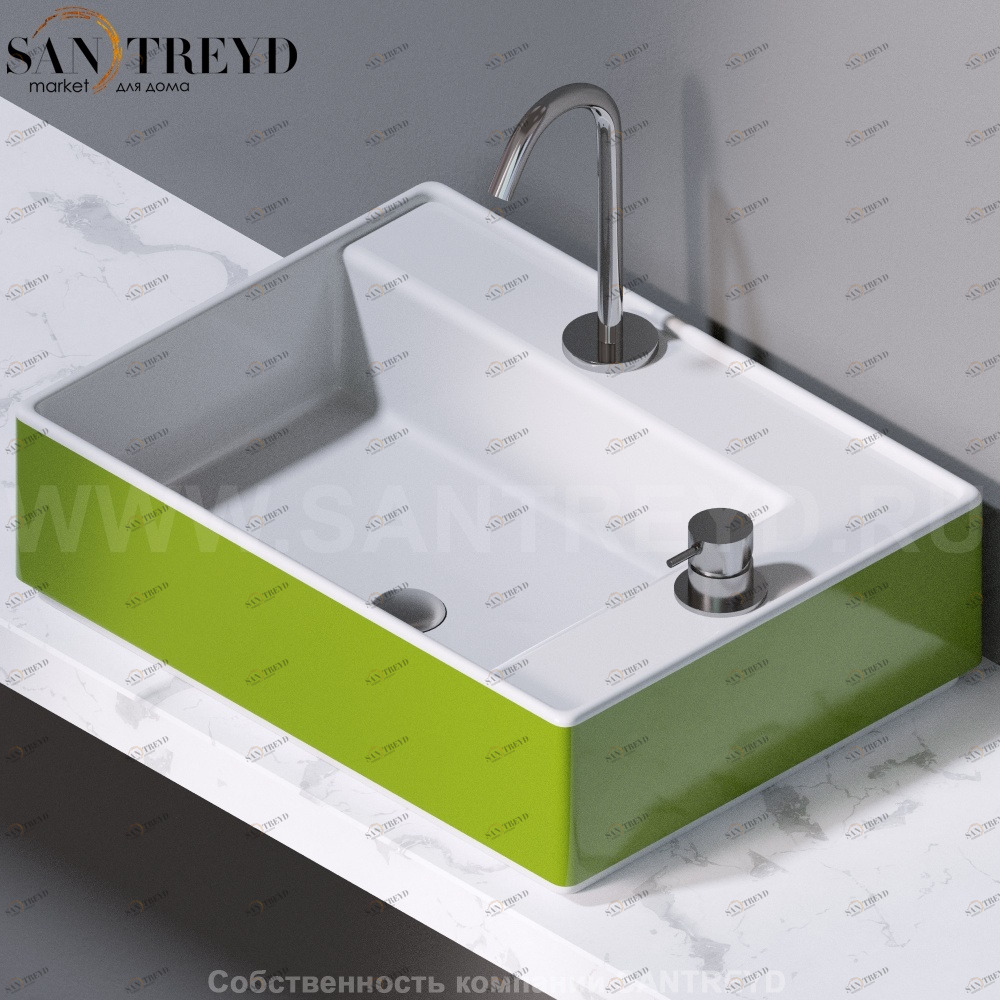 L640221 Накладная раковина на столешницу  прямоугольная A. e T. Italia Fly AeT ITALIA