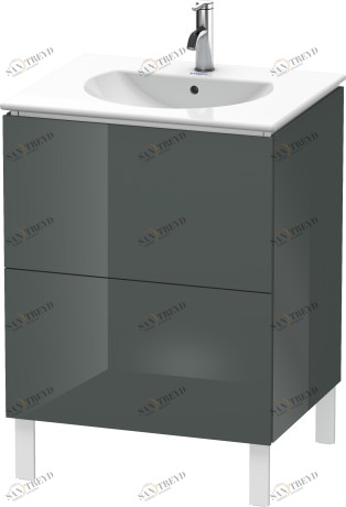LC660503838 Тумбочка напольная L-Cube #LC6605 620 x 514 мм Доломитово-серый глянцевый лак Duravit