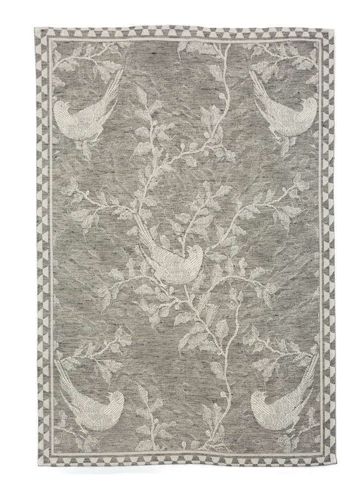 LEI_159_89 Полотенце кухонное 50/70 черный 50% лен 50% хлопок жаккард LEITNER Santreyd 