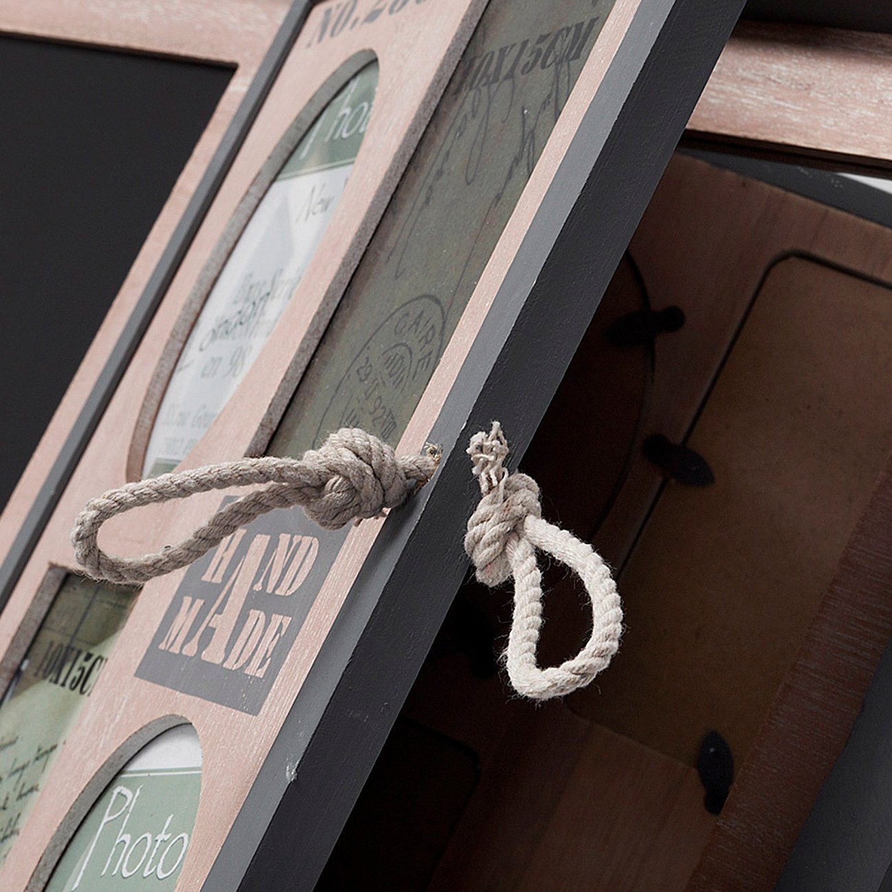 Фоторамка серая с зеркалом и доской Nature от La Forma LA FORMA NATURE 00-3865219 Серый;черный - Вид №3