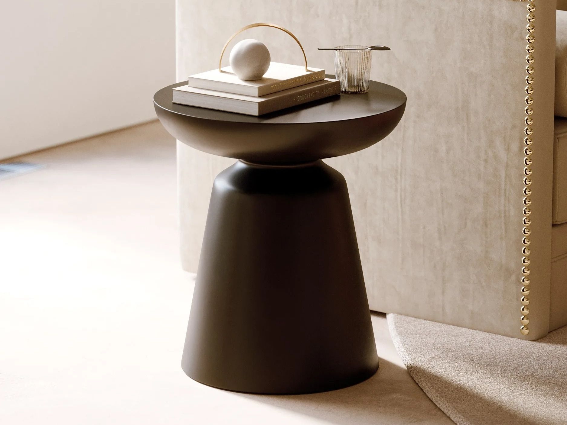 Круглый деревянный журнальный столик Laskasas ARCH-00032863 - Вид №7