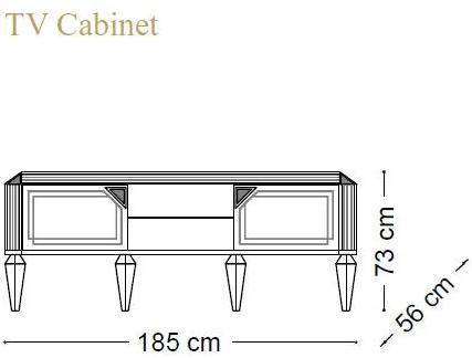 Тумба под ТВ с распашными дверцами Diamante Santreyd sun-id-1424602 - Вид №5