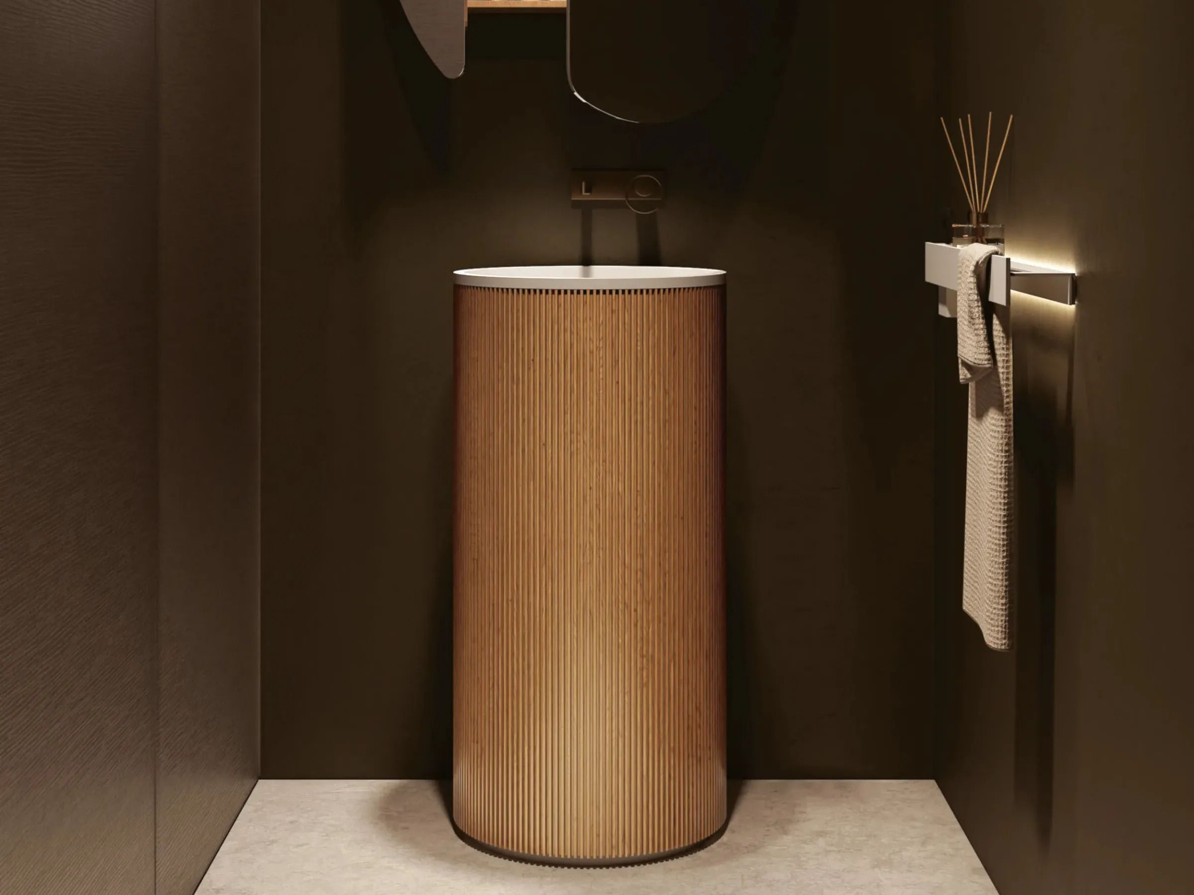 Lavabo rotondo freestanding in Solid Surface MOMA Design Лондонский тауэр ARCH-00081898