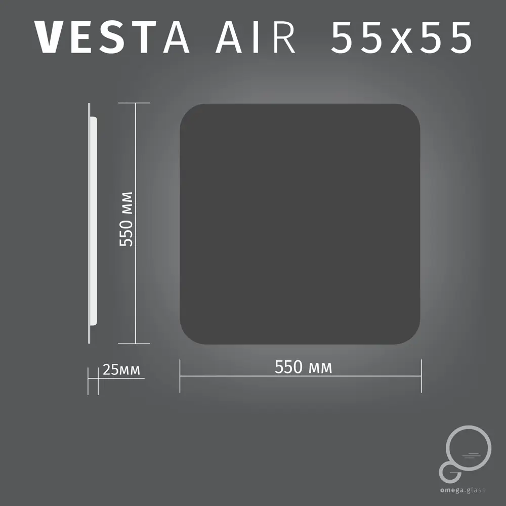 Зеркало Omega Glass Веста Air с LED-подсветкой для ванной 89390147 STLM-1395304 - Вид №4