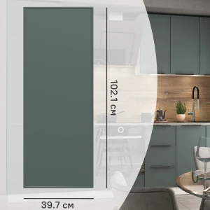 89349190 Фасад для кухонного шкафа Инта 39.7x102.1 см Delinia ID МДФ цвет зеленый STLM-1346074