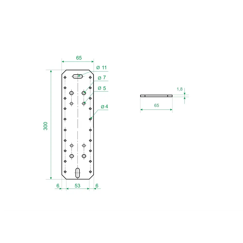 Крепежная пластина Santreyd для деревянных конструкций 300x65 мм 83613003 STLM-0042729 - Вид №3
