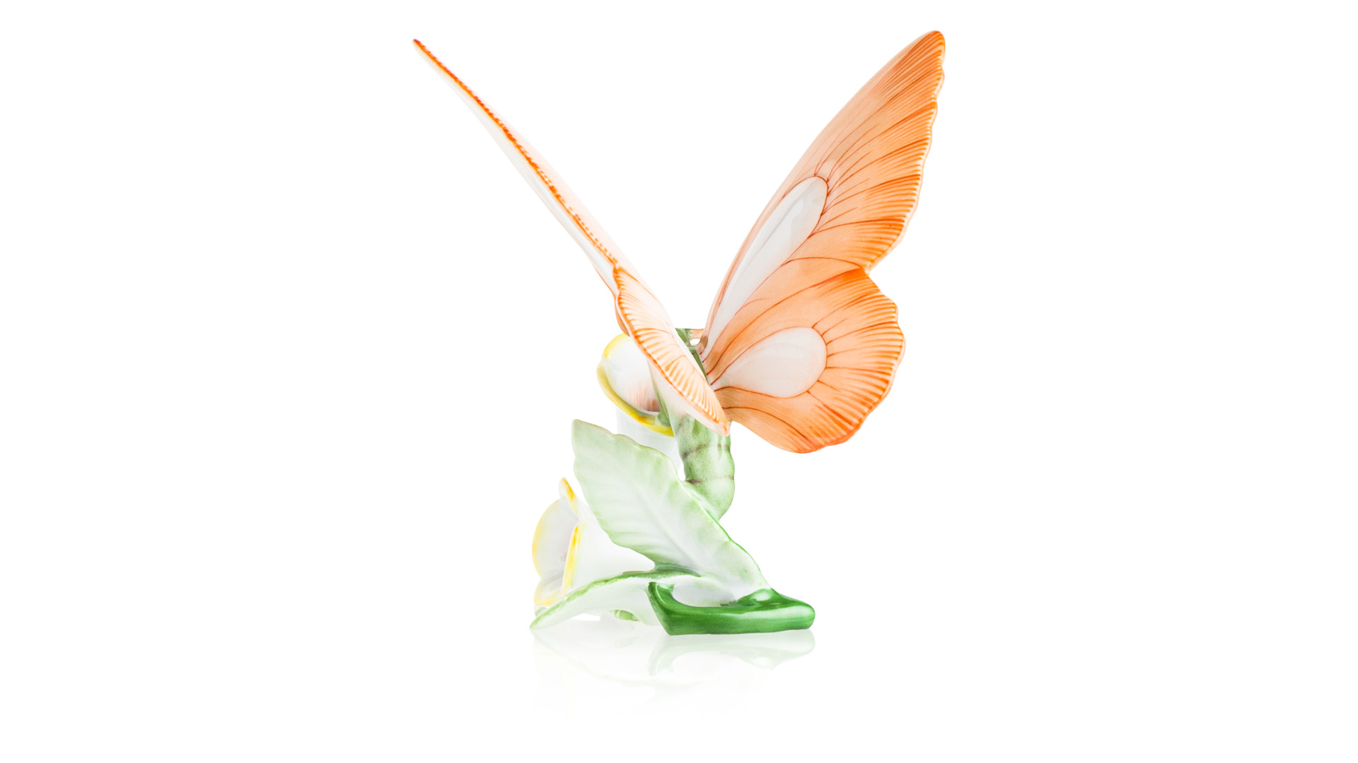 10612261 Herend Декоративный элемент 17,5см "Цветы с бабочкой" Фарфор  - Вид №3