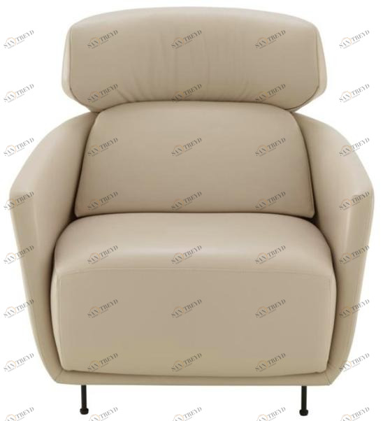 Ligne Roset Кожаное кресло с подголовником Okura 17100205