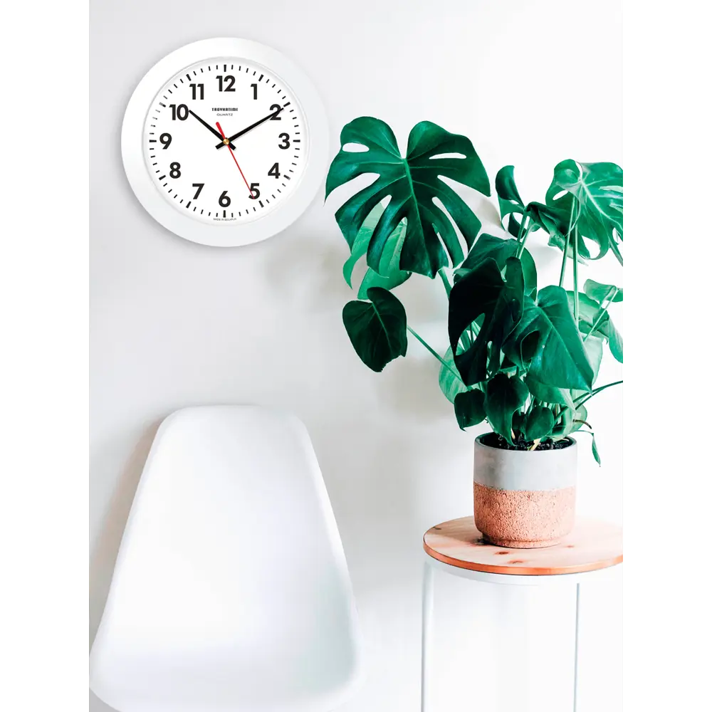 Настенные часы Troykatime Эконом - белый круглый циферблат 30 см 89371947 STLM-1574034 - Вид №3