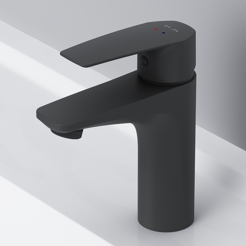 F90A02122 смеситель для умывальника излива 99 мм черный шт. AM.PM Gem - Вид №2