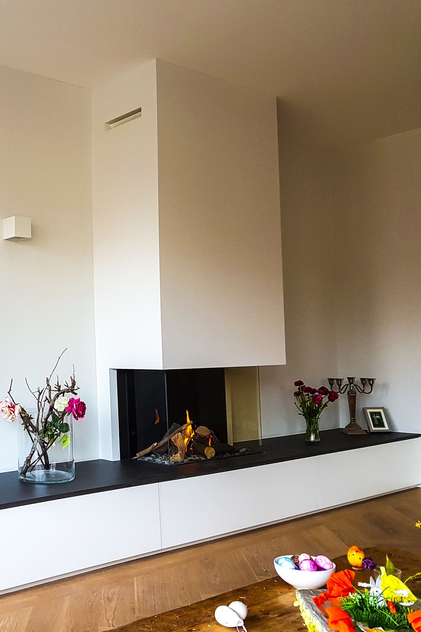 Настенный газовый камин с тройным фасадом KALFIRE GP115/55S ARCH-00020557