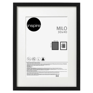 Рамка для фото Milo 30×40 см черная с эффектом дерева INSPIRE 85578066