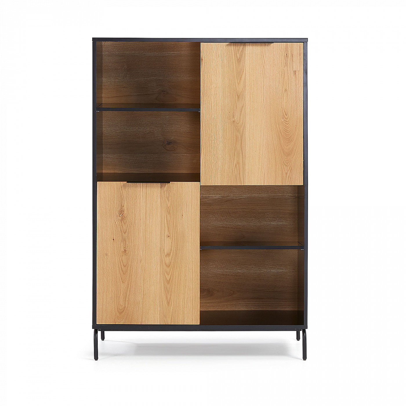 086043 SAVOI Bookshelf 100x150 mdf matt black, oak veneer La Forma Stellar - Вид №2