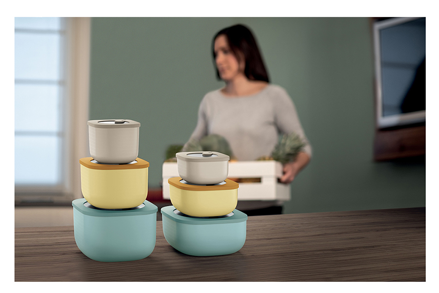 170702165 Контейнер для хранения store&more 975 мл желтый Guzzini  - Вид №1