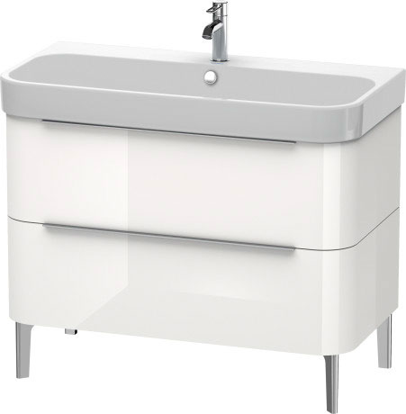 H2637402222 Happy D.2 Тумбочка напольная Белый глянцевый декор Duravit - Вид №2