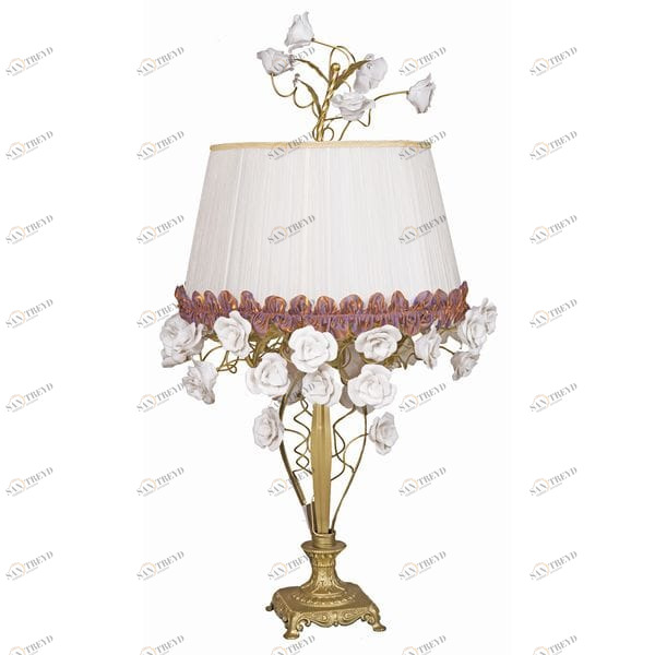 Лампа настольная FLORA AM016 UNICO РОЗА, ФЛОРИСТИКА 255258 Белый;золото 