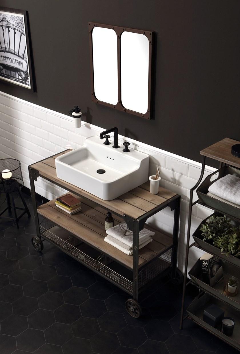 BLEU PROVENCE Тумба под умывальник с вешалкой для полотенец Industrialis Mbmetro1 - Вид №1