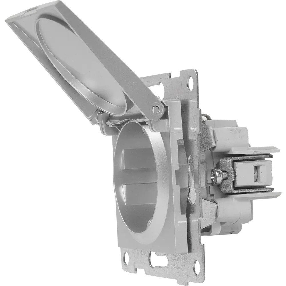 Розетка влагозащищенная GUSI Electric с заземлением IP44 серебро 84695691 Ugra STLM-0053791 - Вид №4