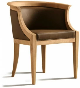 Morelato Мягкое кресло из вишневого дерева с подлокотниками Contemporaneo Art. 3806