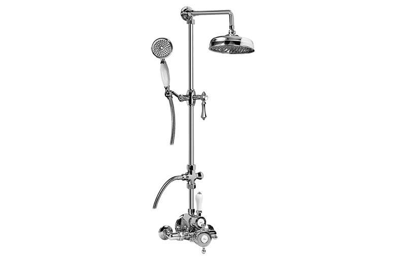 ED2.01-LM15S Thermostatic wall-mounted shower system with handshower and showerhead GRAFF Adley