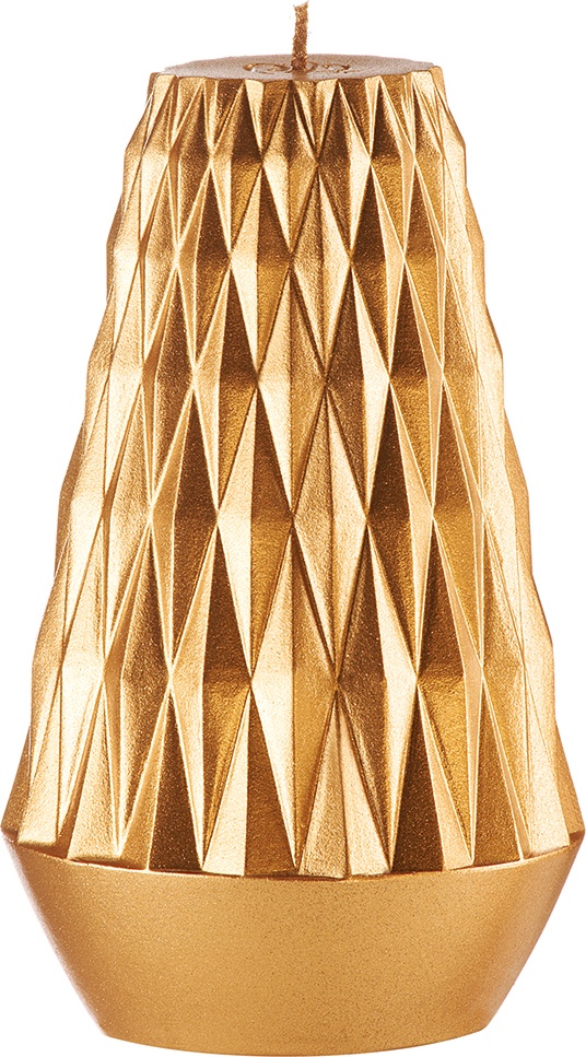 10617470 Point a la ligne Свеча 14,5см "Оригами" (золотая) Воск 