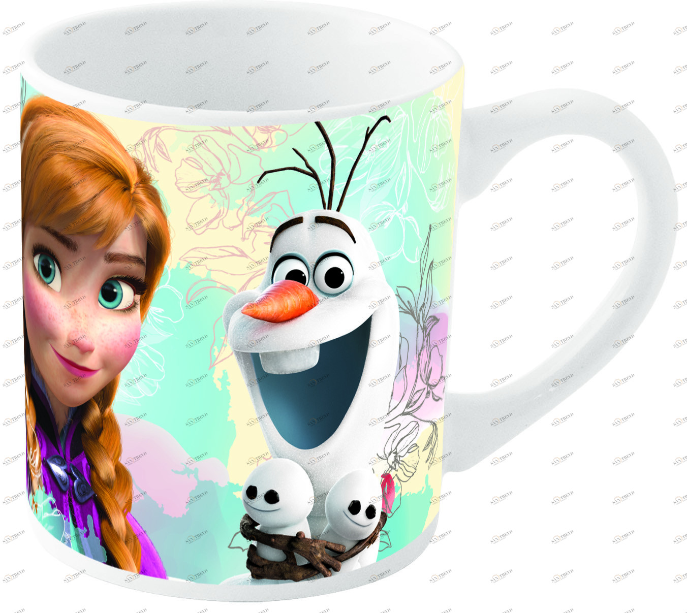 Кружка керамическая "Холодное сердце. Цветы", 220 мл STOR ХОЛОДНОЕ СЕРДЦЕ 335700 Голубой Santreyd 