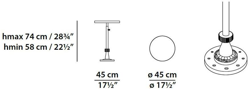 BAXTER Круглый журнальный столик с регулируемой высотой sun-id-1362565 - Вид №4