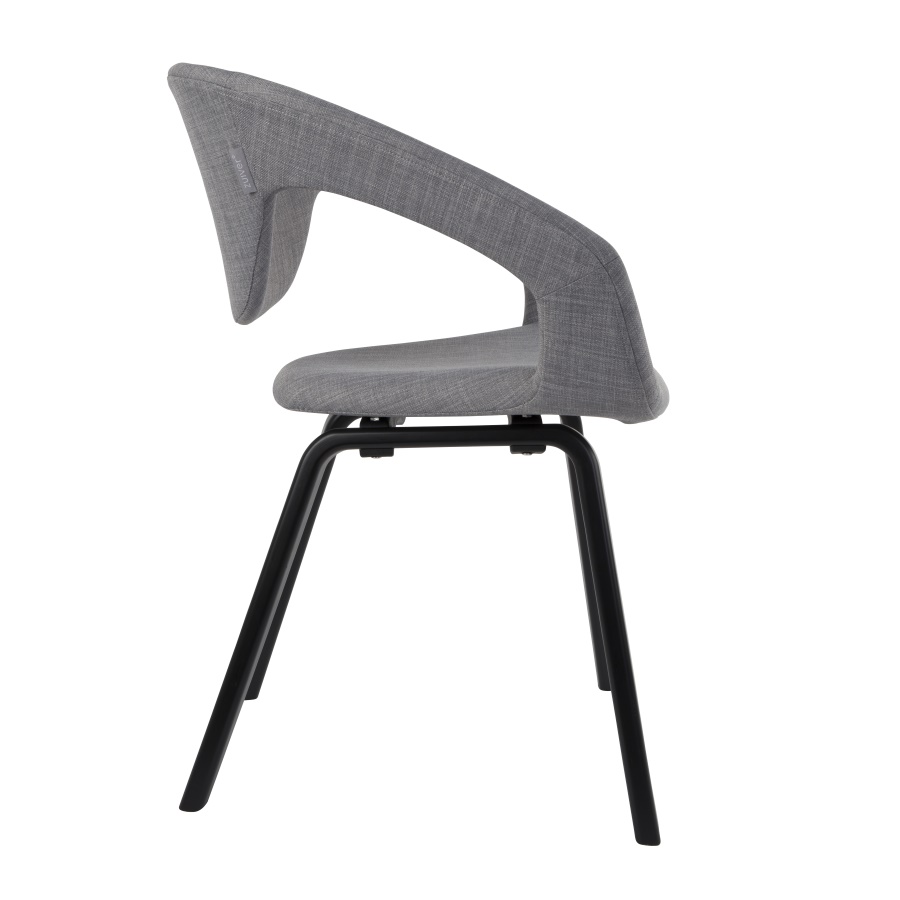 Кресло Flexback серое с черным основанием Zuiver 1200127 - Вид №6