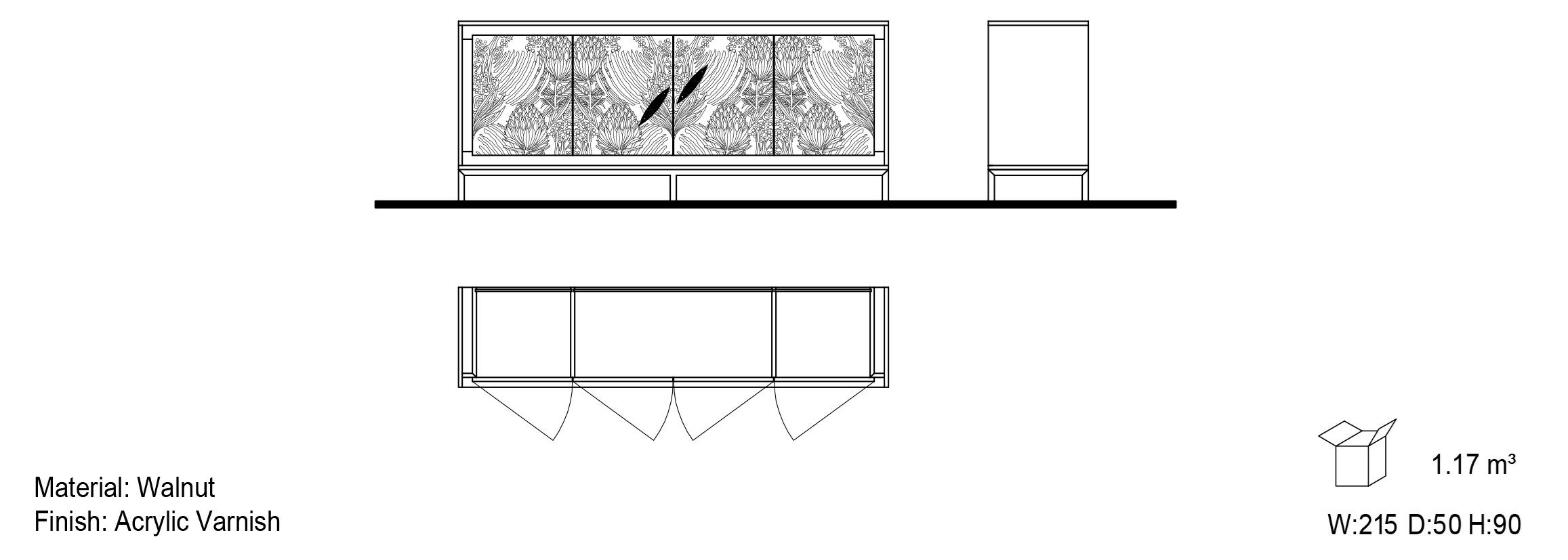 Деревянный шкаф с распашными дверями Mobi Tropicana ARCH-00075946 - Вид №4