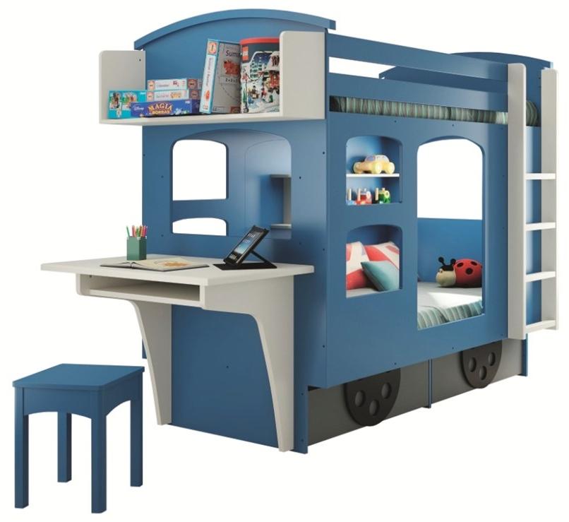 Mathy by Bols Деревянная двухъярусная кровать Lits creatifs 90f wag socle - Вид №1