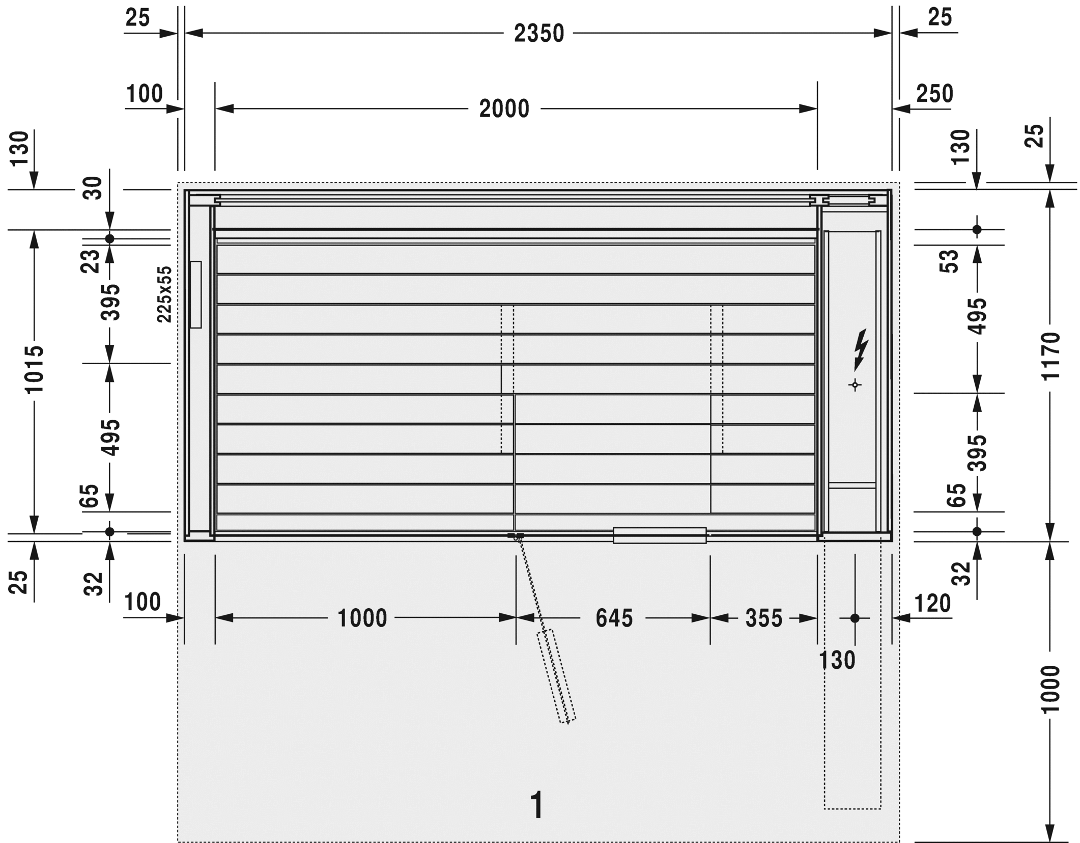 Сауна Inipi, пристенный и угловой вариант Inipi #7501 2350 x 1170 x 2220 мм Duravit 7501..002011000 - Вид №4