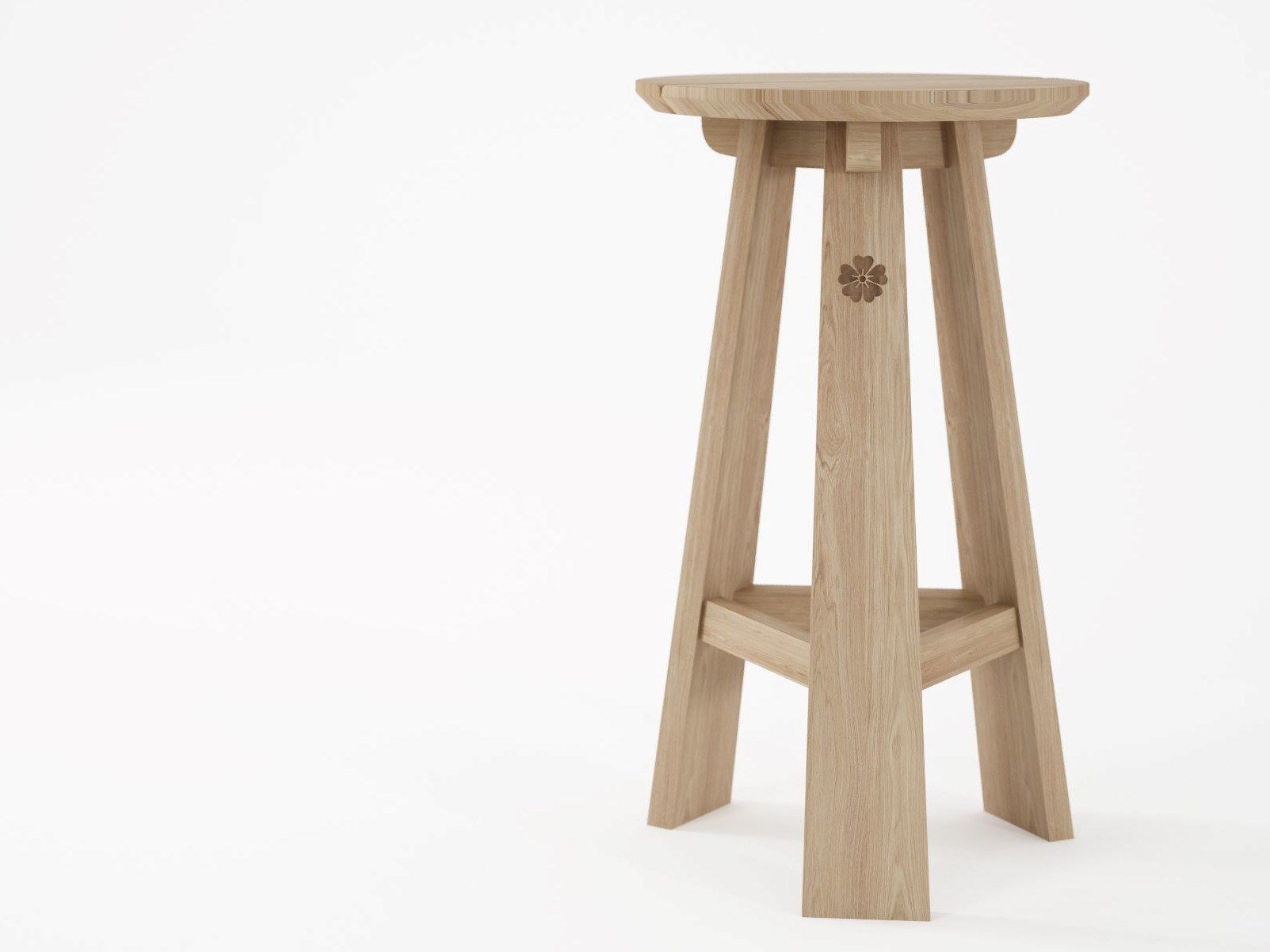Высокий стул из массива дерева с подставкой для ног KARPENTER EAST ARCH-00142292 - Вид №4