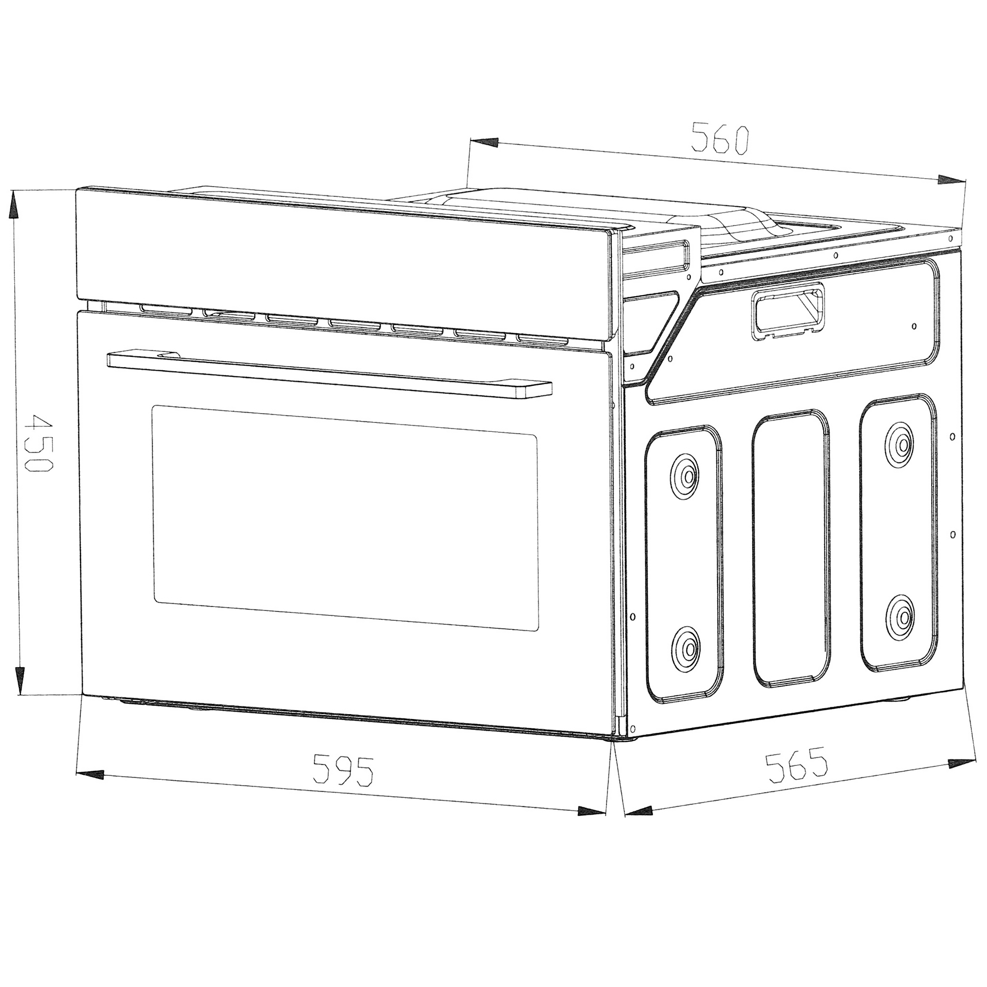 5404674 Электрический духовой шкаф DEXP 1YLO60CDB черный STDN-0127767 - Вид №9