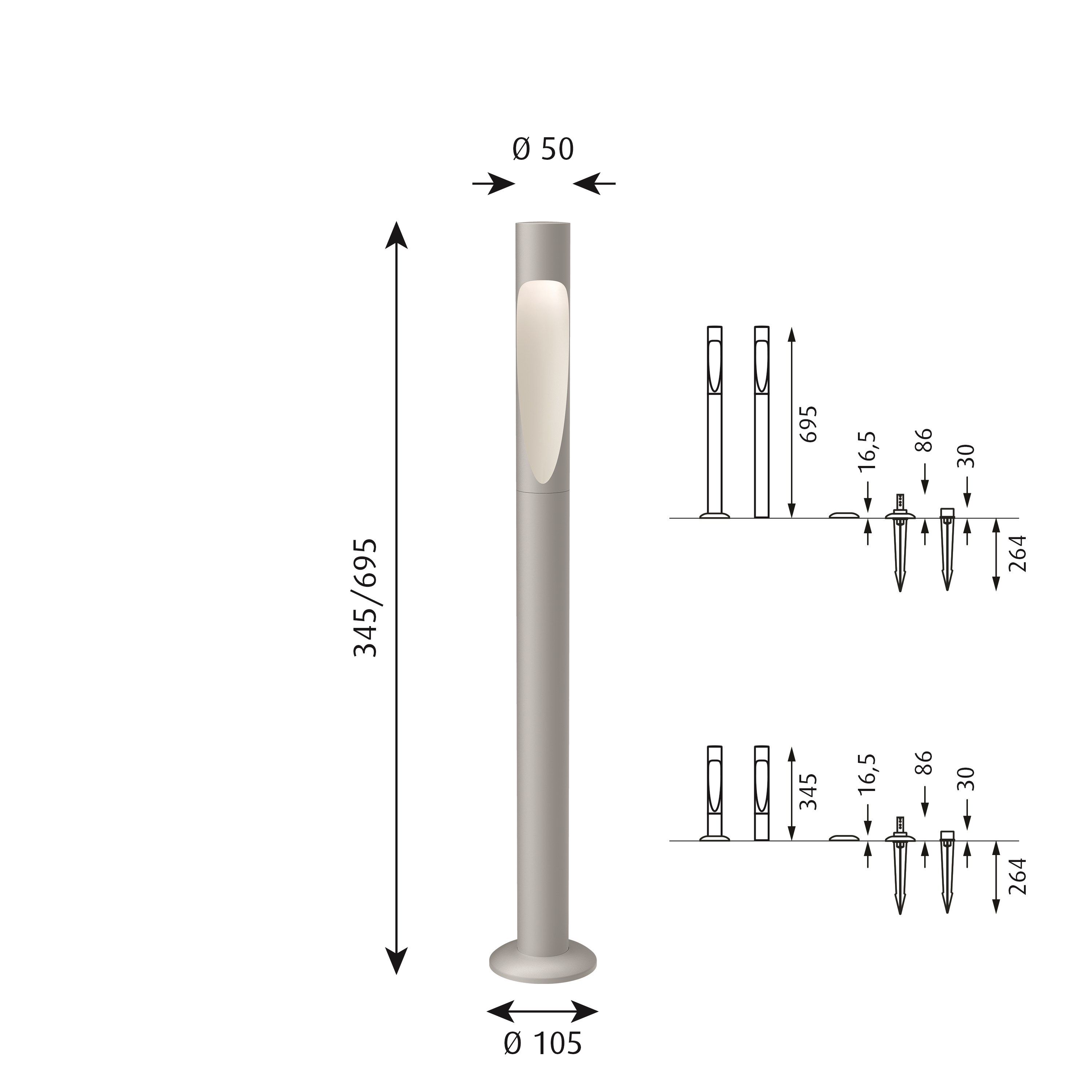 Алюминиевый светодиодный световой столб Louis Poulsen Flindt ARCH-00095039 - Вид №4