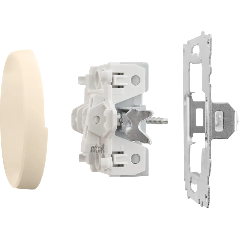 Выключатель встраиваемый Onekeyelectro 1 клавиша с самовозвратом цвет бежевый Florence STLM-2062164 - Вид №5