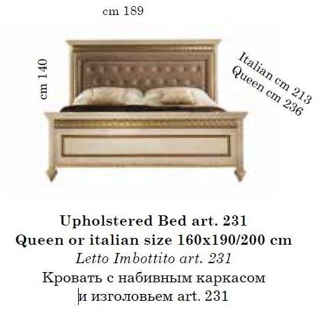 Arredoclassic Двуспальная кровать с тафтинговым изголовьем Fantasia sun-id-1399888 - Вид №4