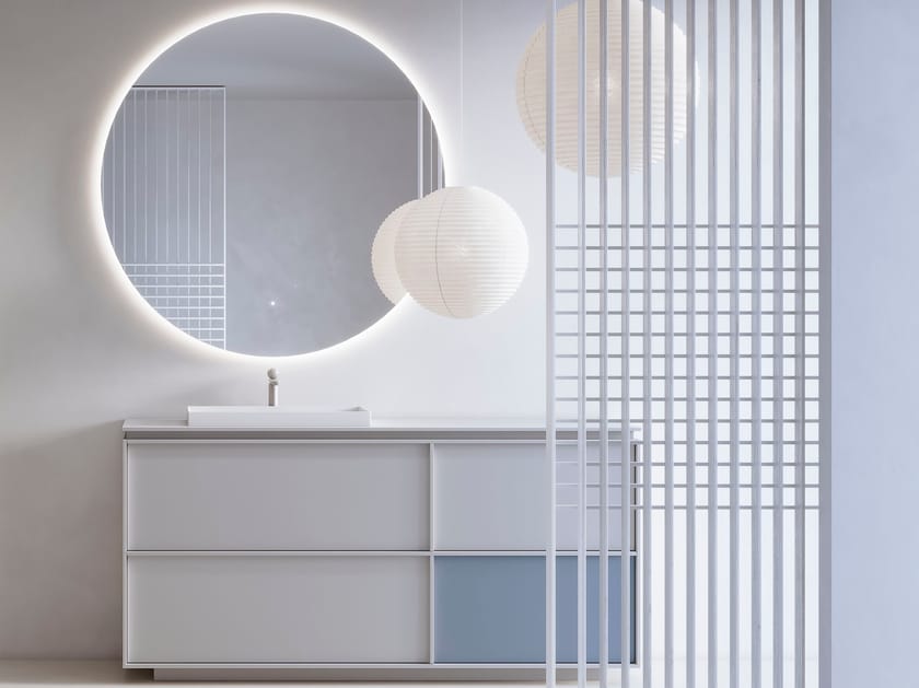 Шкаф для умывальника HPL с ящиками Mobilcrab Zen ARCH-00035449