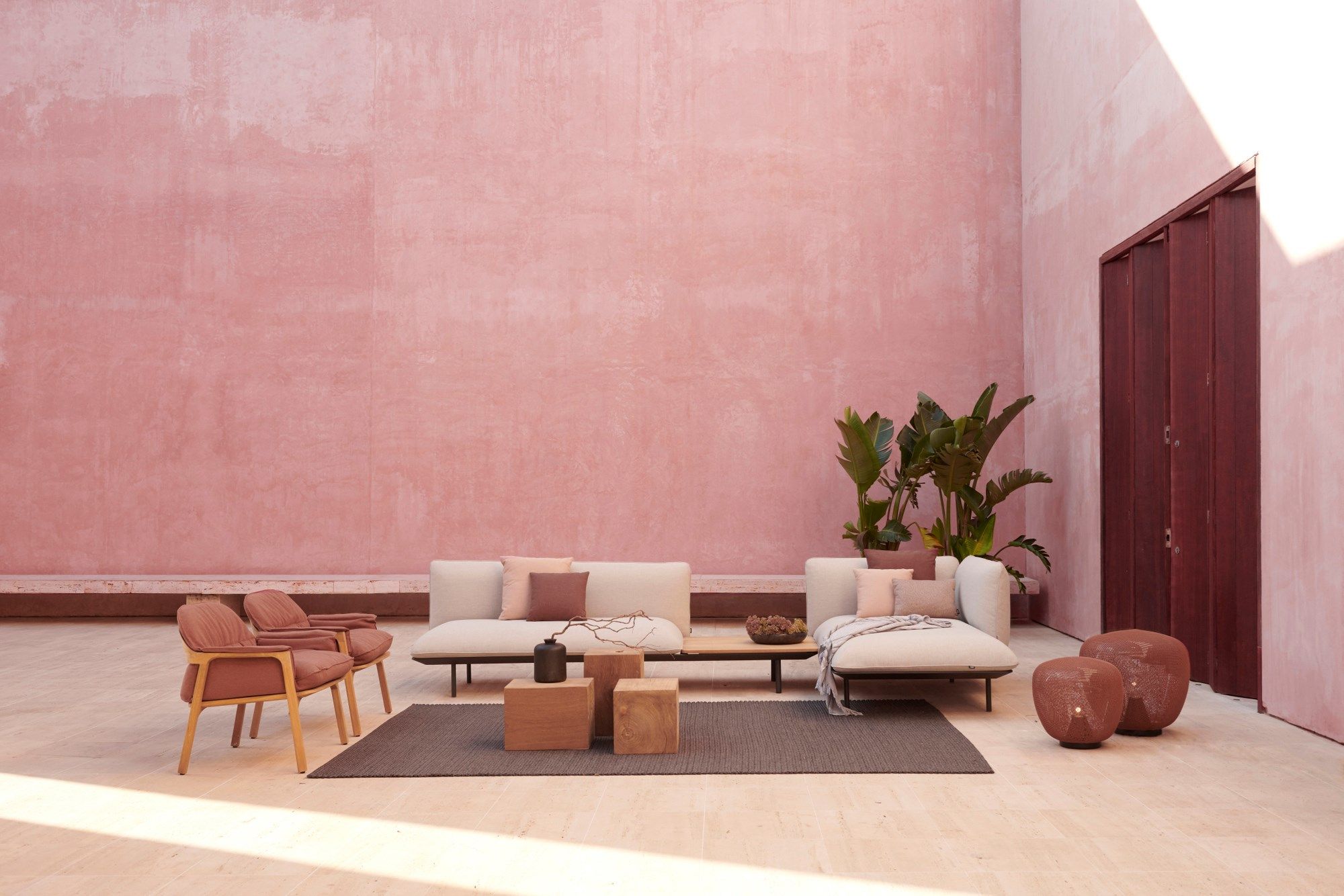 Кресло с подлокотниками из ткани TRIBÙ Nomad ARCH-00137121 - Вид №5