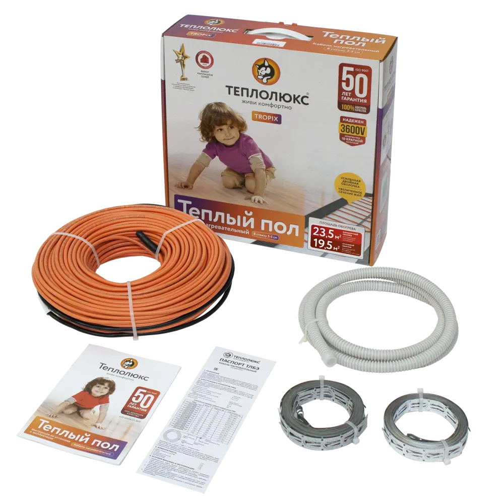Нагревательный кабель для теплого пола Теплолюкс 156.5 м, 3500 Вт STLM-2152605 - Вид №2