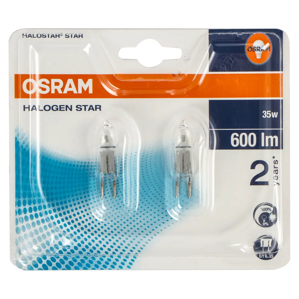 Набор галогенных ламп Osram GY6.35 35 Вт 12 В свет тёплый белый 2 шт STLM-2097743 - Вид №1