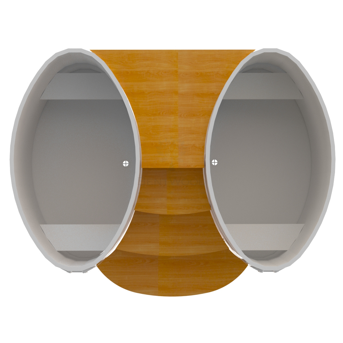 1948 Подиум на 2 купели 0,8х1,42 лиственница натуральная Alyarus  - Вид №2