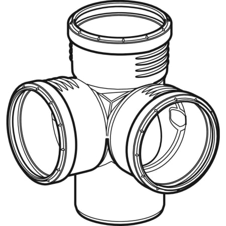 390.662.14.1 Крестовина двухплоскостная Geberit Silent-PP 87,5° Geberit  - Вид №1