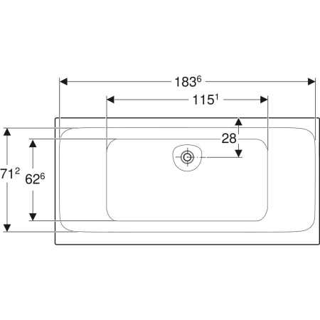 554.124.01.1 Прямоугольная ванна Geberit Tawa, тонкое исполнение, Duo, с ножками Geberit  - Вид №13