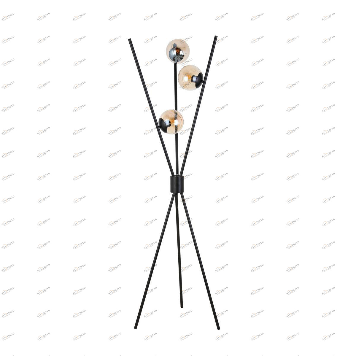 Торшер со стеклянным плафоном на треноге черный Stampo SL549.505.03 ST LUCE STAMPO 00-3908523 Черный 