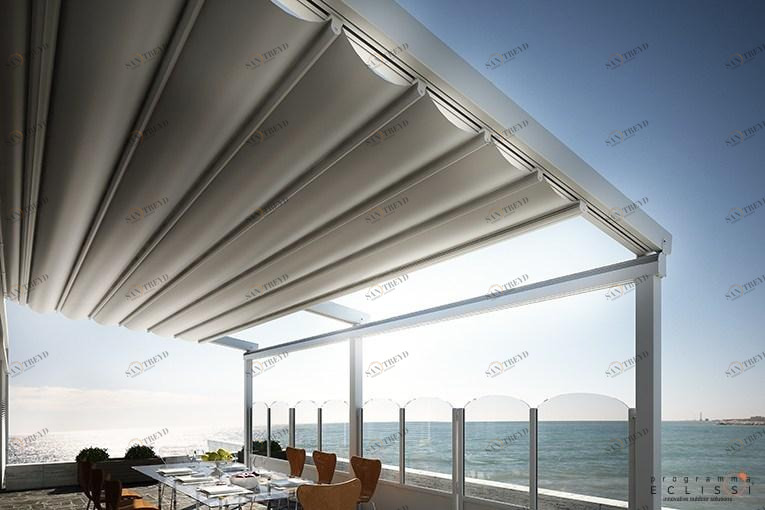 DIRELLO Настенная пергола из алюминия со сдвижной крышкой sun-id-1432469