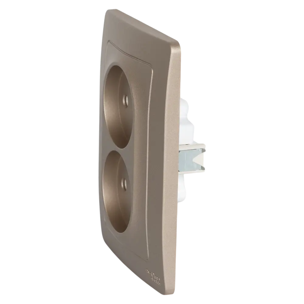 Розетка двойная встраиваемая Systeme Electric Blanca без заземления цвет титан 86728856 STLM-2153132 - Вид №2