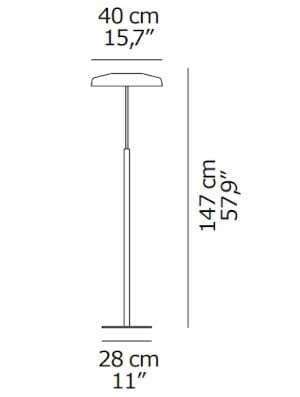 Торшер из металла и стекла Oluce Дора ARCH-00116225 - Вид №5