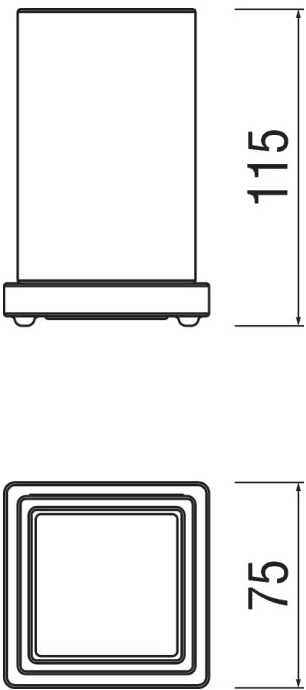 Nobili Rubinetterie Подставка для зубных щеток из травленого стекла Cube Accb11cr - Вид №2